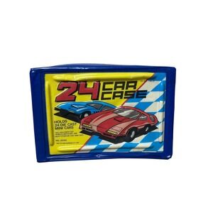 Vintage‎ 24 Car Case Blue Diecast Mini Toy Car Storage Case TARA Toy Corp